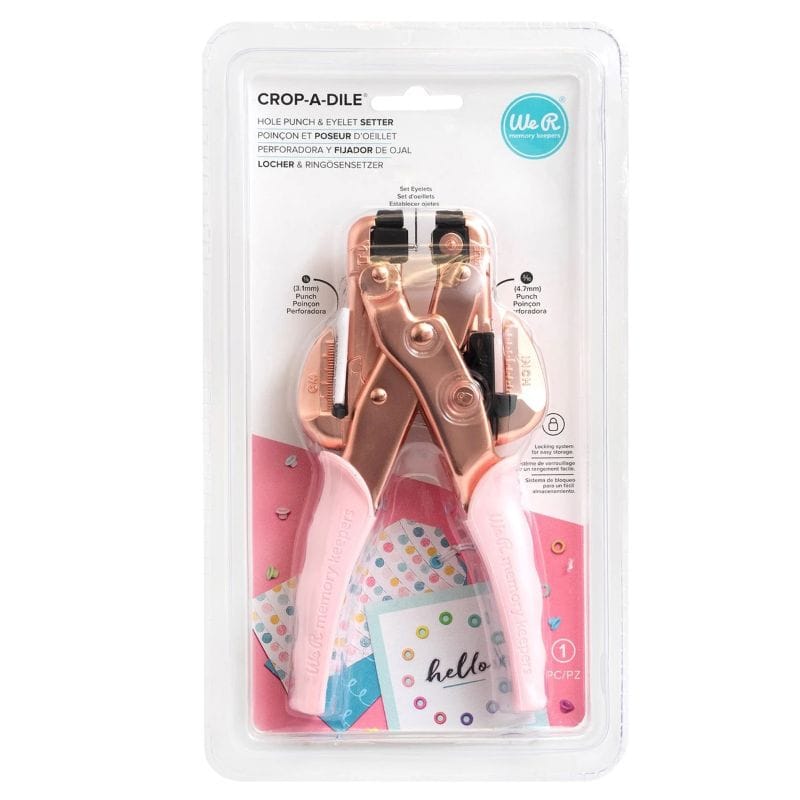 Crop-a-dile rose gold- We R