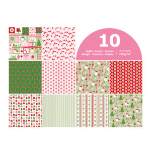Bloc 10 feuilles Santa baby 30x30 cm – Artemio – Image 1