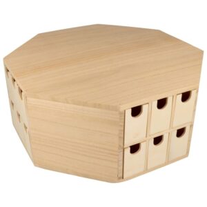 Achthoekige adventskalender 32 x 12,5 x 32 cm - Artemio