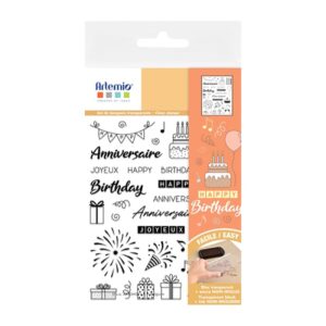 Tampons transparents anniversaire 14x18 cm - Artemio