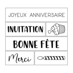 Tampons en bois anniversaire - Artemio