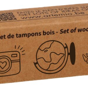 Tampons voyage - 2,5x2 cm - bois - Artemio