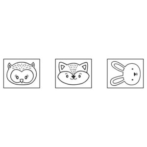 Tampons hibou  - 2,5x2 cm - bois - Artemio