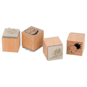 Tampons en bois fruits 2 cm - Artemio