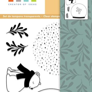 Tampons transparents neige 9x14 cm - Artemio