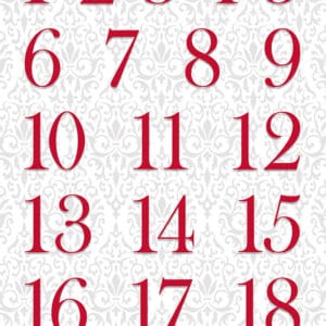 24 chiffres autocollants floqués - Artemio