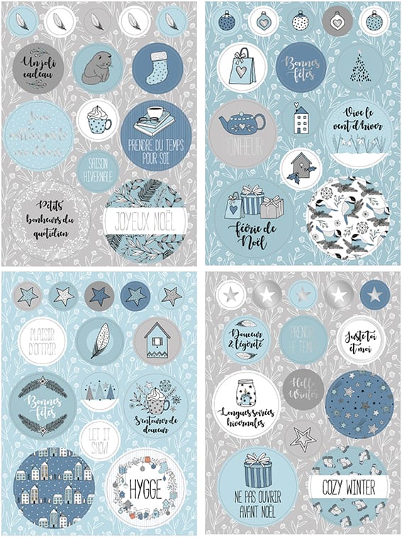 Livret d'autocollants foil Cosy xmas - Artemio