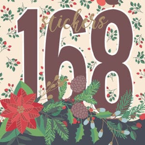 Livret d'autocollants foil Merry xmas  - Artemio