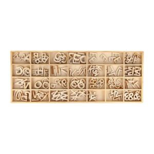 Alphabet bois - 162 pièces - Artemio