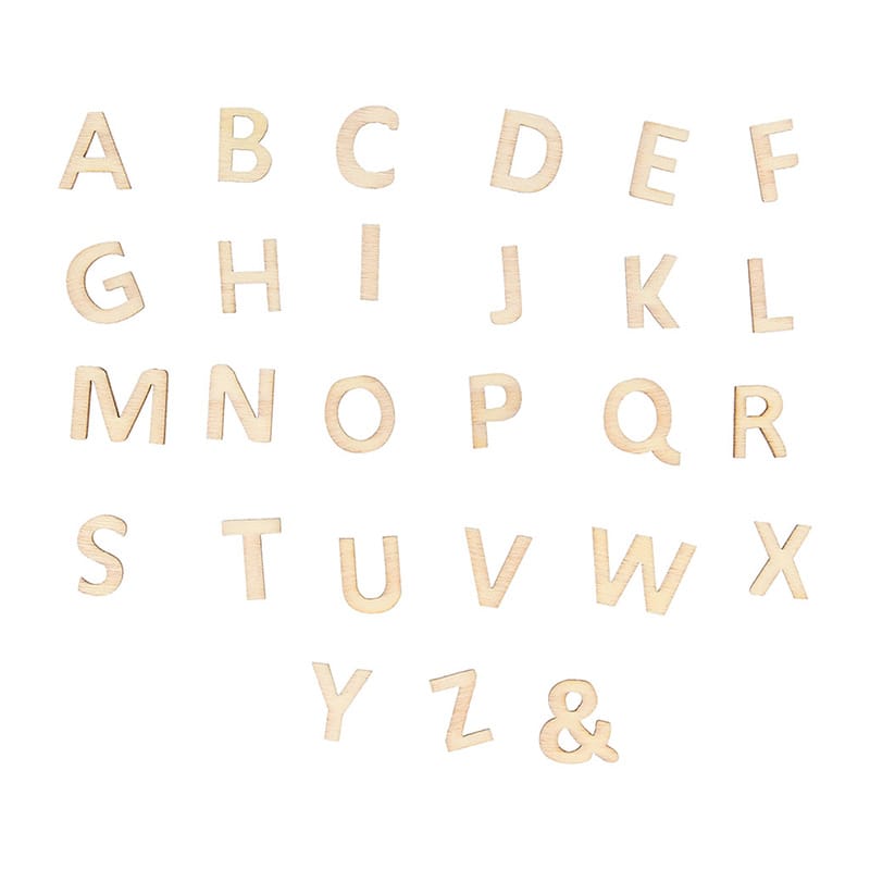 Alphabet bois - 162 pièces - Artemio