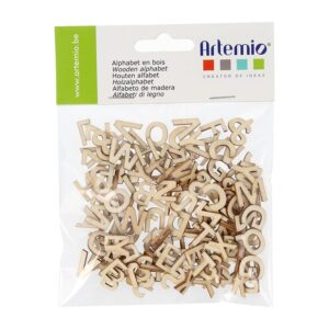 162 recharges alphabet bois - 1.3x1.2 cm - Artemio