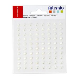 80 perles blanches autocollantes - Artemio