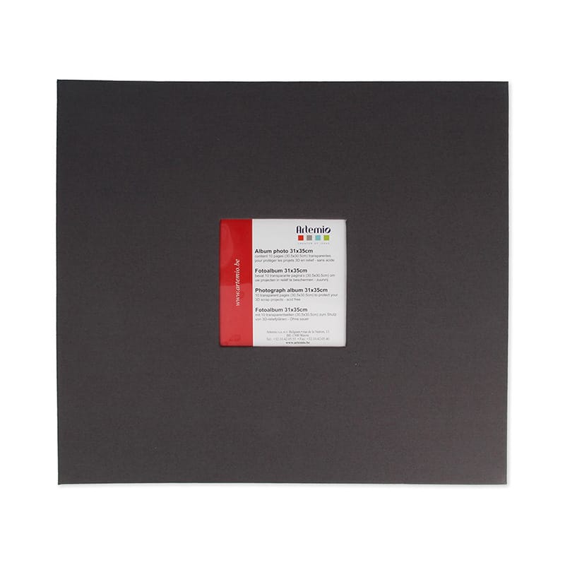 Album photo tissu anthracite 31x35 cm - Artemio