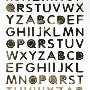 Alphabet pvc majuscule autocollant - 1 cm - 116 pièces - Artemio