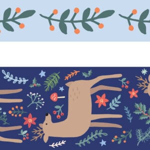 2 masking tapes Woodsy xmas - 5 m - Artemio