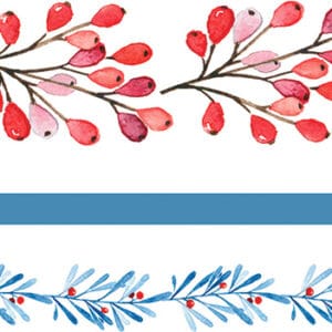 3 masking tapes Xmas berries - Artemio