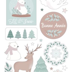 Die-cuts carton autocollant Let it snow - Artemio