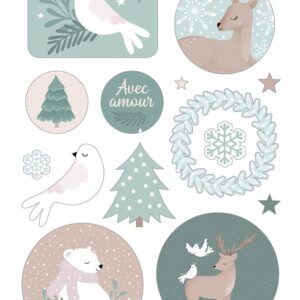 Die-cuts carton autocollant Let it snow - Artemio