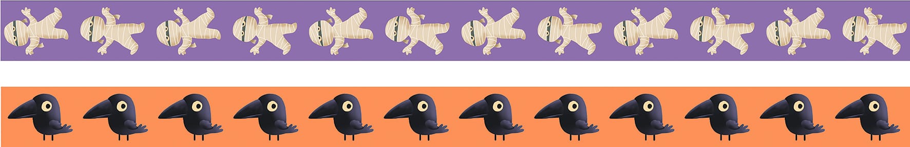 2 masking tapes Halloween - 15 mm x 5 m - Artemio