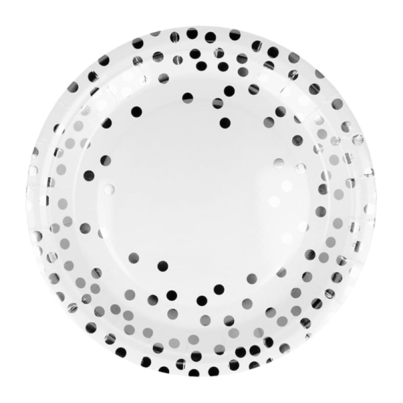 10 assiettes argentées 23 cm - Artemio