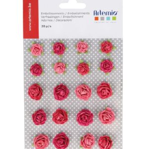 20 roses papier rouge - Artemio