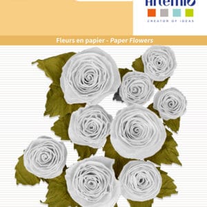 9 fleurs blanches papier - Artemio