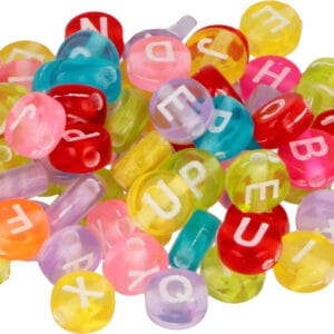 300 perles alphabet plastique 7 mm - Artemio
