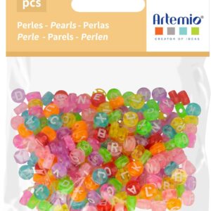 300 perles alphabet plastique 7 mm - Artemio