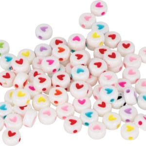 300 perles cœur plastique 7 mm - Artemio