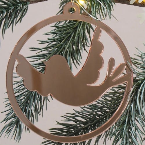 Silhouette oiseau bicolore miroir - Artemio