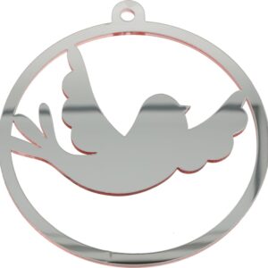 Silhouette oiseau bicolore miroir - Artemio