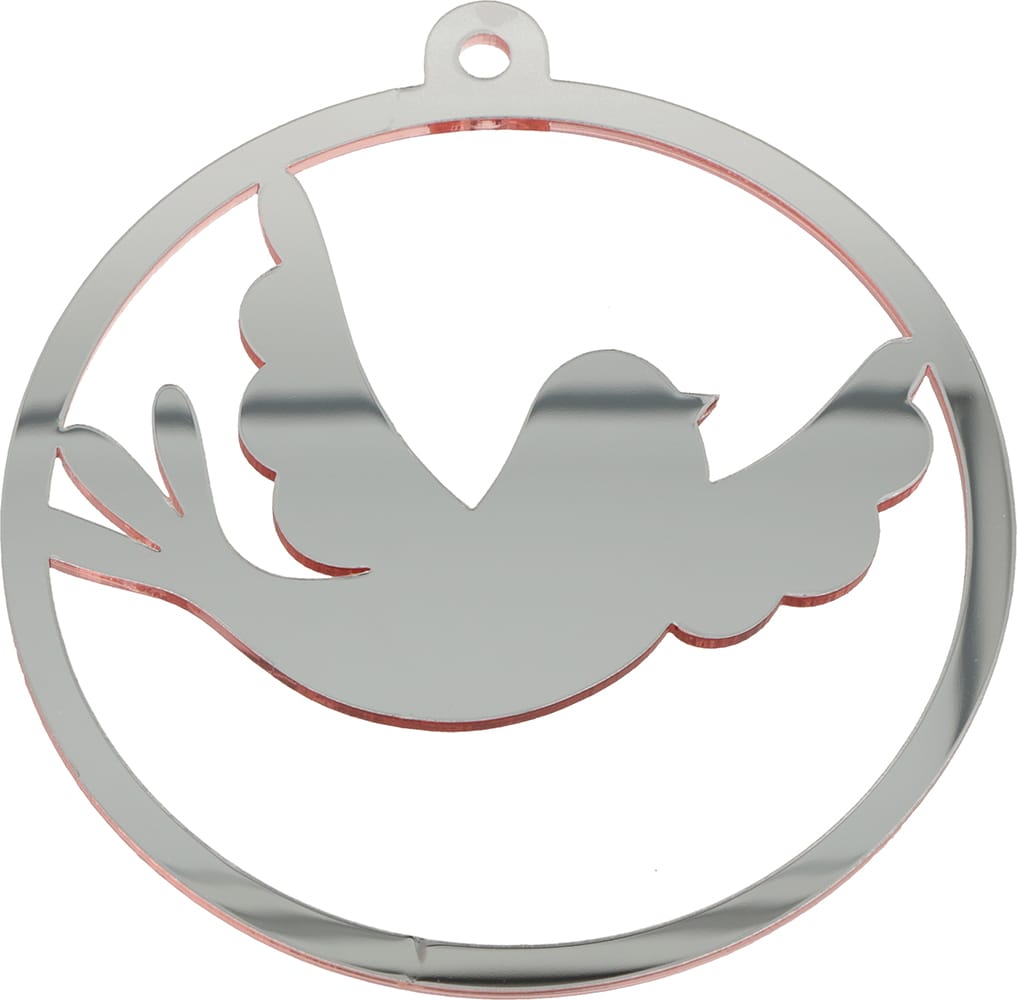 Silhouette oiseau bicolore miroir - Artemio