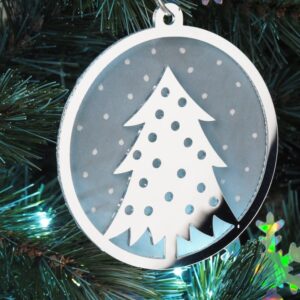Silhouette sapin bicolore miroir - Artemio