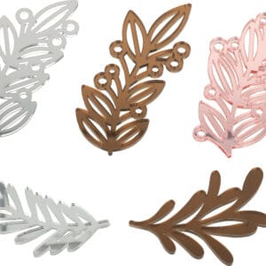 5 silhouettes feuilles bicolores miroir - Artemio