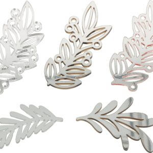 5 silhouettes feuilles bicolores miroir - Artemio