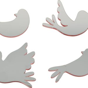 4 silhouettes oiseaux bicolores miroir - Artemio