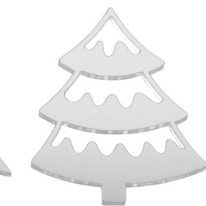3 silhouettes sapins bicolores miroir - Artemio