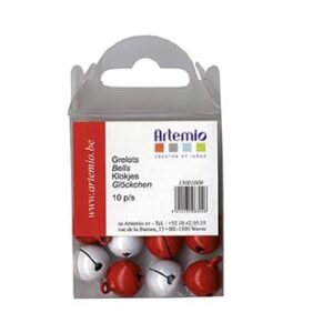 10 grelots rouge blanc - Artemio