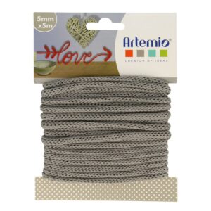 Fil tricotin gris - 5 m X 5 mm - Artemio