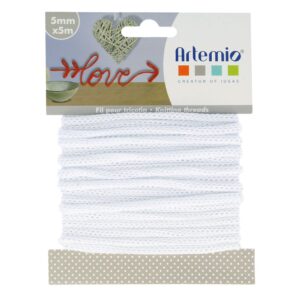 Fil tricotin blanc - 5 m X 5 mm - Artemio