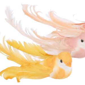6 oiseaux couleurs 14 cm - pince crocodile - Artemio