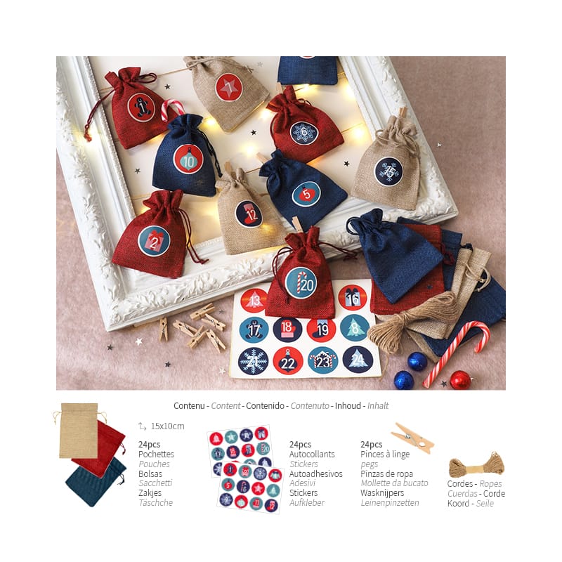 Kit jute calendrier de l'Avent - Artemio