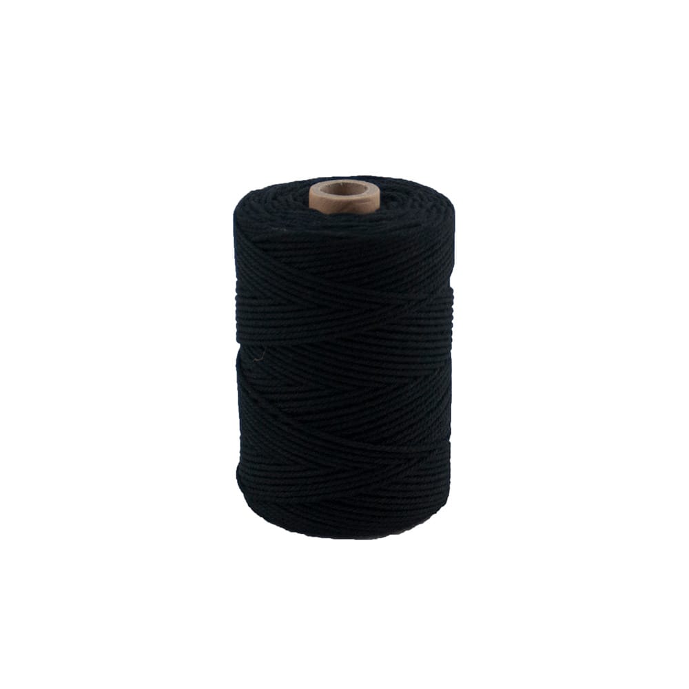 Corde coton noir - 140 m x 1,5 mm - Artemio