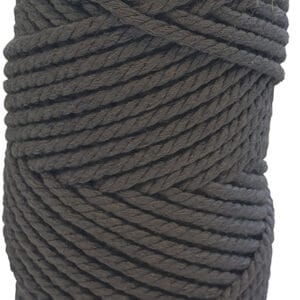 Corde coton anthracite - 60 m x 3 mm - Artemio
