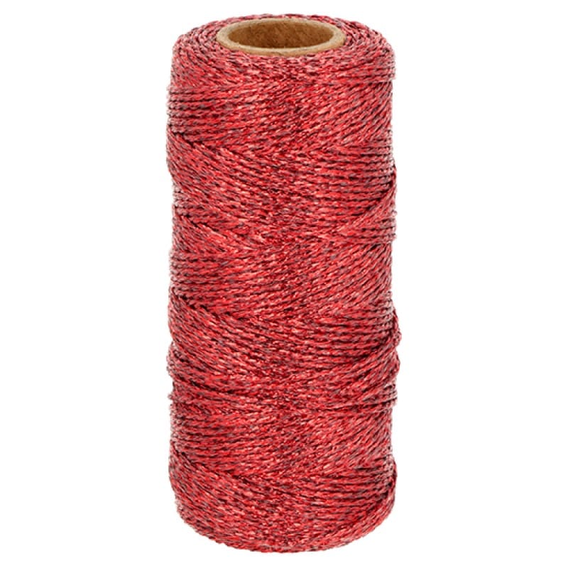Corde métallique rouge 100 m x 1,5 mm - Artemio