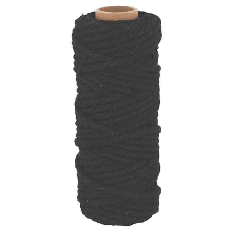 Corde coton noir 25 m x 6 mm  - Artemio