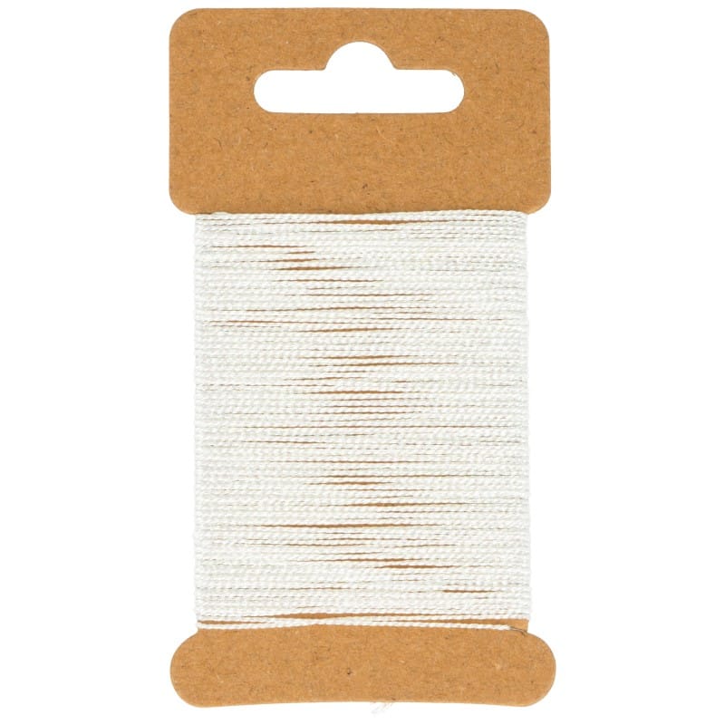 Fil ciré blanc pailleté  10 m - Artemio