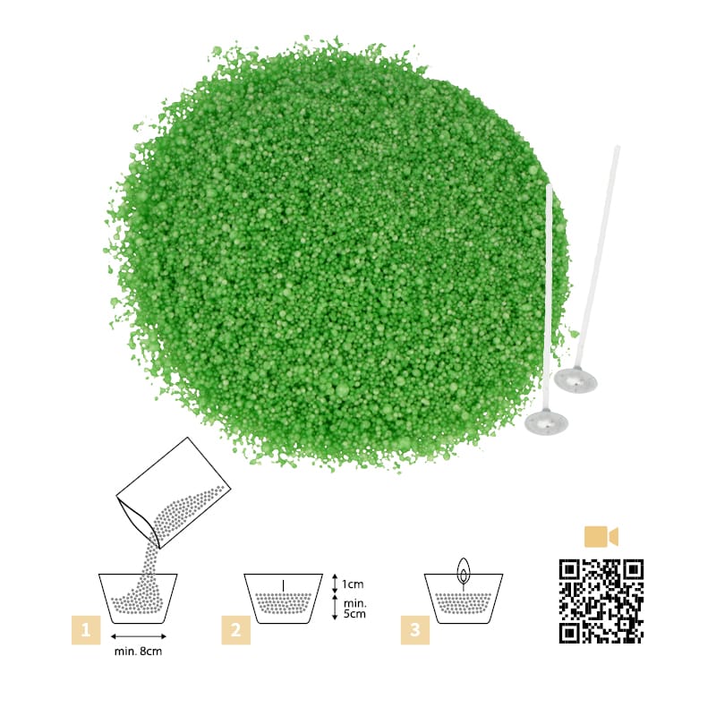 Sable de cire vert 250 gr - Artemio