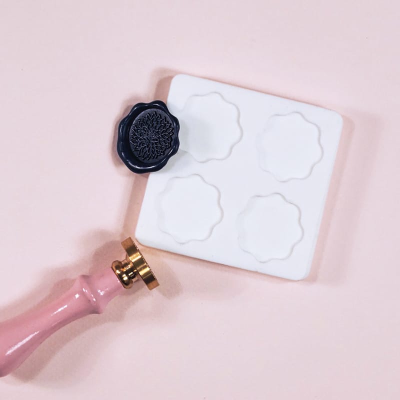 Moule silicone cachet de cire fleur - Artemio