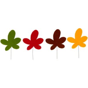 12 silhouettes feuilles feutre 12 cm - Artemio